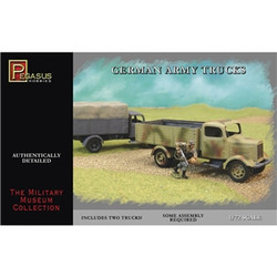 Pegasus 7610 German Army Trucks (2 per box) 1:72 Model Kit