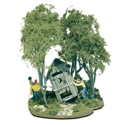 Woodland Scenics M108 Outhouse Mischief HO Gauge