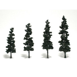 Woodland Scenics TR1561 4"-6" Ready Made Pine (4/Pk)