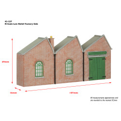 Bachmann Scenecraft 42-237 Low Relief Factory Side N Gauge