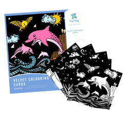 PepPlay 20101 Velvet Colouring Cards- Ocean