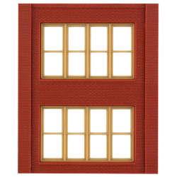 DPM 30144 Two-Storey Victorian Window Wall (x4) HO Gauge