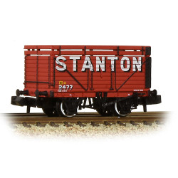 Graham Farish 377-208 8 Plank Wagon Coke Rails 'Stanton' Red