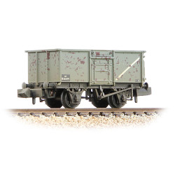 Graham Farish 377-227G BR 16T Steel Mineral Wagon with Top Flap Doors BR Grey [W]