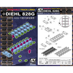 AFV Club AF35333 Diehl 828G quick-assembly workable track links for M110 series 1:35 Model Kit