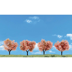 Woodland Scenics TR3593 2"-3" Classic Flowering Trees (4/Pk)