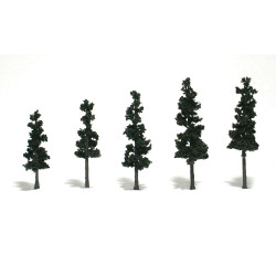 Woodland Scenics TR1560 2½"-4" Ready Made Pine (5/Pk)