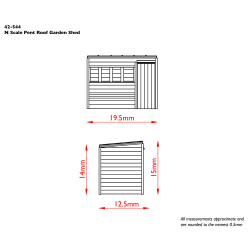 Bachmann Scenecraft 42-544 Pent Roof Garden Shed N Gauge