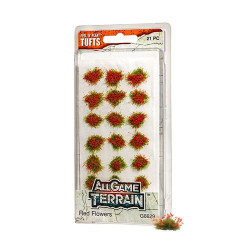 All Game Terrain 6629 Red Flower Tufts Wargaming Miniature Base Terrain & Diorama