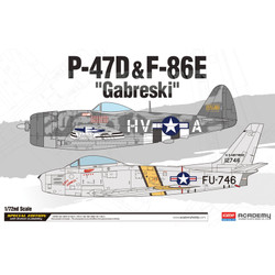 Academy 12530 P-47D & F-86E 'Gabreski' 1:72 Model Kit
