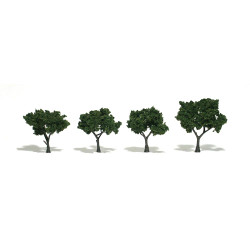 Woodland Scenics TR1504 2"-3" Ready Made Medium Green (4/Pk)