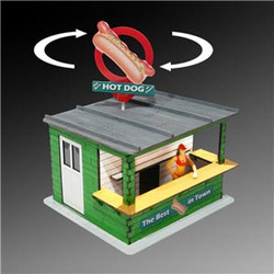 Proses LS-316 Hot Dog Stand Kit w/Light and Rotating Banner HO/OO