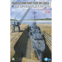 Takom SP7058 Charlestown Navy Yard Dry Dock 1 & USS Frank Knox DD-742 1944 1:700 Model Kit