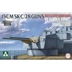 Takom 2147 Bismarck Turret, 15cm SK C/28 Gun, Bb II/Stb II 1:35 Model Kit