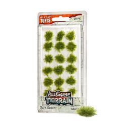 All Game Terrain 6627 Dark Green Tufts Wargaming Miniature Base Terrain & Diorama