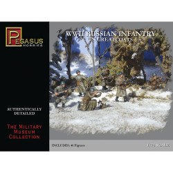 Pegasus 7271 WWII Russian Infantry in Greatcoats 1:72 Model Kit