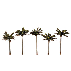 Woodland Scenics TR3597 3"-3¾" Classic Small Palm Trees (5/Pk)
