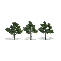 Woodland Scenics TR1510 4"-5" Ready Made Medium Green (3/Pk)