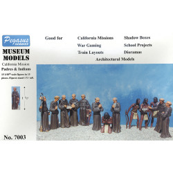 Pegasus 7003 California Mission Padres and Indians (15) 1:48 Model Kit