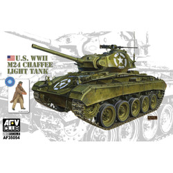 AFV Club AF35054 M24 Chaffee Light Tank US Army & bonus figure 1:35 Model Kit