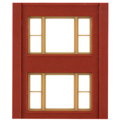 DPM 30164 Two-Storey 20th Century Window Wall (x4) HO Gauge