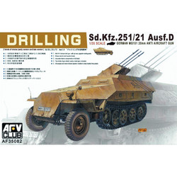 AFV Club AF35082 SdKfz 251/21 Ausf D 'Drilling' MG151/20 1:35 Model Kit