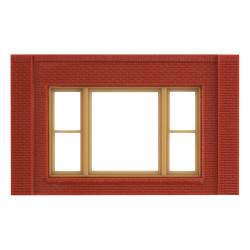 DPM 30167 Single Storey 20th Century Window Wall (x4) HO Gauge
