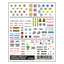 Woodland Scenics DT560 Crate Labels & Warning Signs