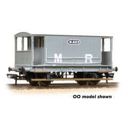 Graham Farish 377-753 MR 20T Brake Van without Duckets Midland Railway Grey