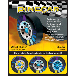 Pinecar Chrome Wheel Flare® Rub-on Decals WP4063
