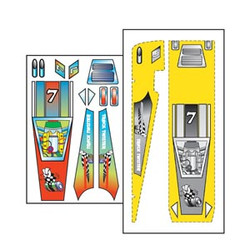 Pinecar Track Twister Template & Stick-On Decals WP475