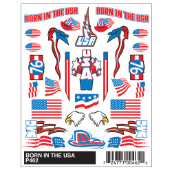 Pinecar Born in the USA Stick-On Decals WP462