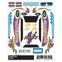 Pinecar Raptor Stick-On Decals WP320