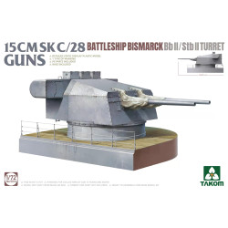 Takom 5014 Bismarck Turret, 15cm SK C/28 Gun, Bb II/Stb II 1:72 Model Kit