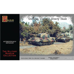Pegasus 7627 German Tiger II Heavy Tank ( 2 per box) 1:72 Model Kit