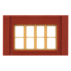 DPM 30147 Single Storey Victorian Window Wall (x4) HO Gauge