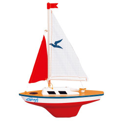Gunther Giggi Small Wooden Sailing Boat with Adjustable Mainsail G1802