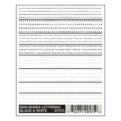 Woodland Scenics DT575 Mini-Series Lettering Black & White