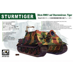 AFV Club AF35103 Sturmtiger 3.8cm RW6-1 L/5.5 Assault Gun 1:35 Model Kit