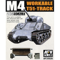 AFV Club AF35026 M4/M3 Workable Track Links (T51) 1:35 Model Kit