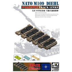 AFV Club AF35307 German Diehl Defence Workable Track Link for NATO M109 1:35 Model Kit