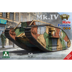 Takom 2076 WWI Heavy Battle Tank Mk IV 2-in-1 (Special Edition) 1:35 Model Kit