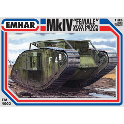 Emhar 4002 Mk IV Female WWI Heavy Battle Tank 1:35 Plastic Model Kit