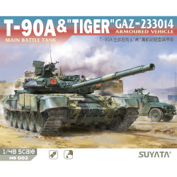 SUYATA NO002 T-90A Tank & GAZ-233014 Armoured Truck 1:48 Plastic Model Kit