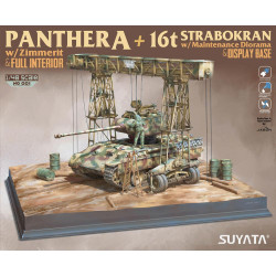 SUYATA NO001 Panther A Tank w/Interior & 16t Strabokran 1:48 Plastic Model Kit