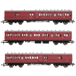 EFE Rail E86014 LSWR Cross Country 3-Coach Pack BR Crimson OO