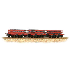 Bachmann 393-076 Slate Wagons 3-Pack Red with Slate Load [WL] OO