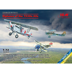 ICM 72210 Biplanes of the 1930s-40s He-51A-1, Ki-10-II, U-2/Po2VS 1:72 Model Kit