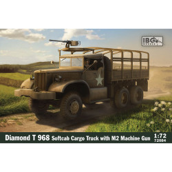 IBG 72084 Diamond T 968 Softcab Cargo Truck with M2 Machine Gun 1:72 Model Kit