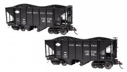 Bachmann USA 2-Bay Steel Hopper (2/Box) Consolidated NG RR #3008 & #3074 On30 27903
